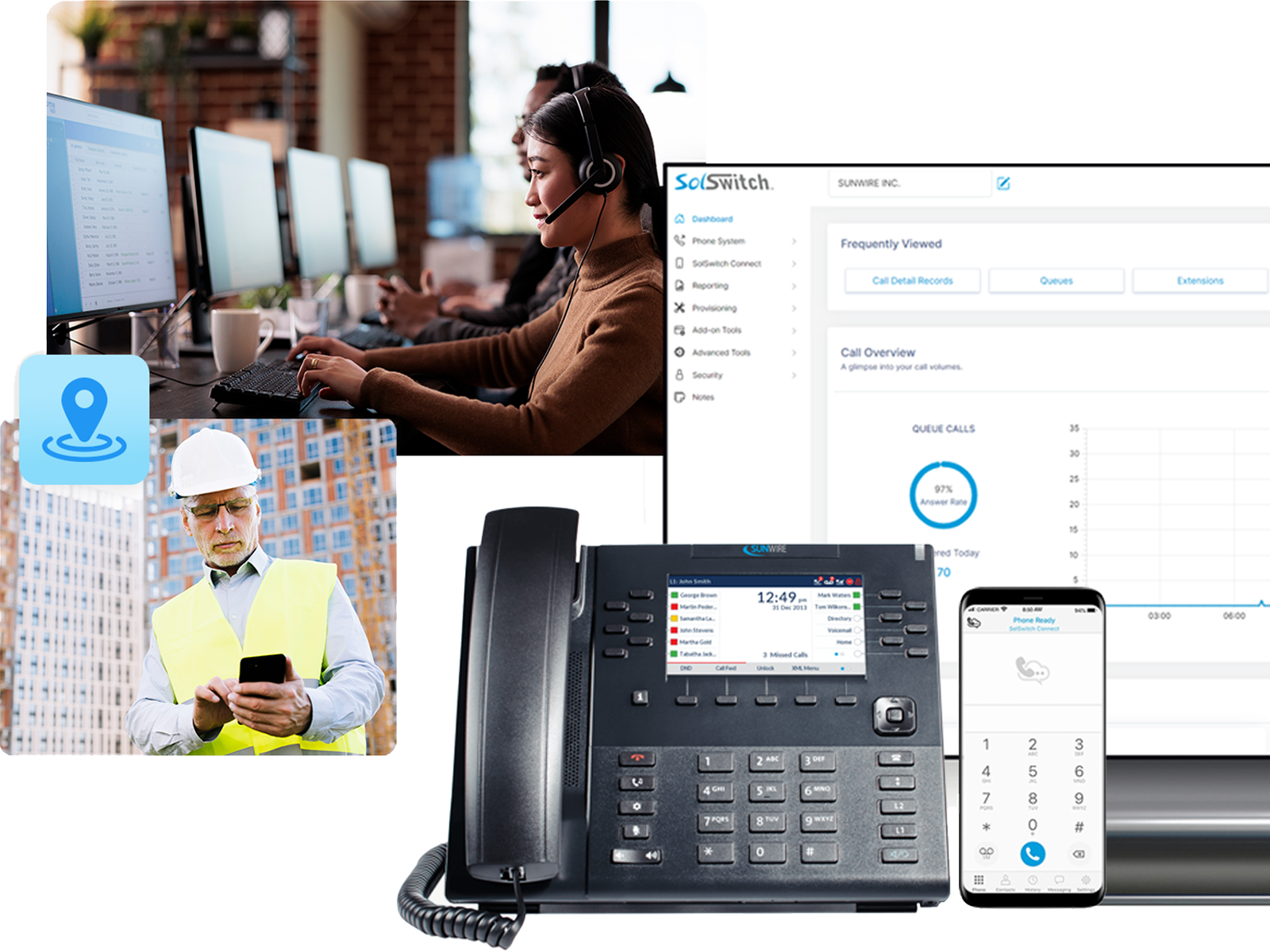 Team member using SolSwitch Connect remotely on mobile